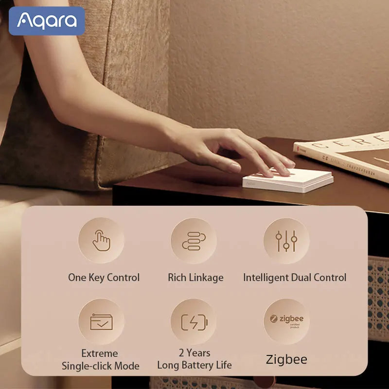 غطاء مفتاح D1 هزاز فردي من Aqara | فضي غطاء مفتاح D1 هزاز فردي من Aqara | فضي